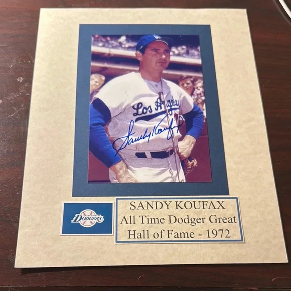 Sandy Koufax Dodgers Hall of Fame 1972 Signed Photo - Picture 1 of 1